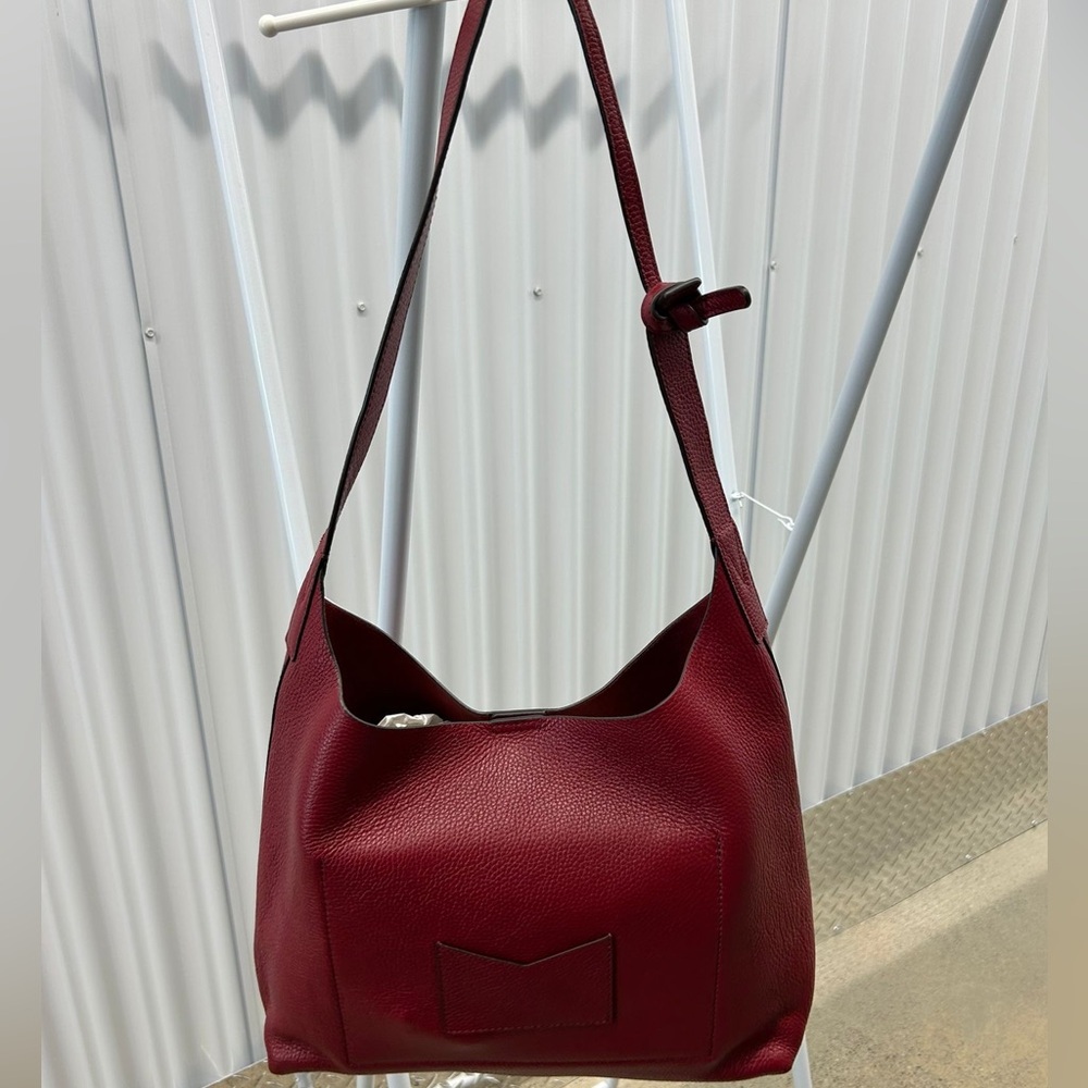 Michael Kors Junie Medium Hobo- Deep Red - Picture 6 of 9